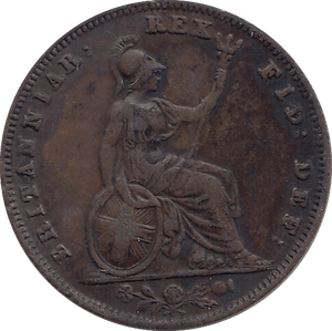 1837 FARTHING ( GVF ) - FARTHING - Cambridgeshire Coins