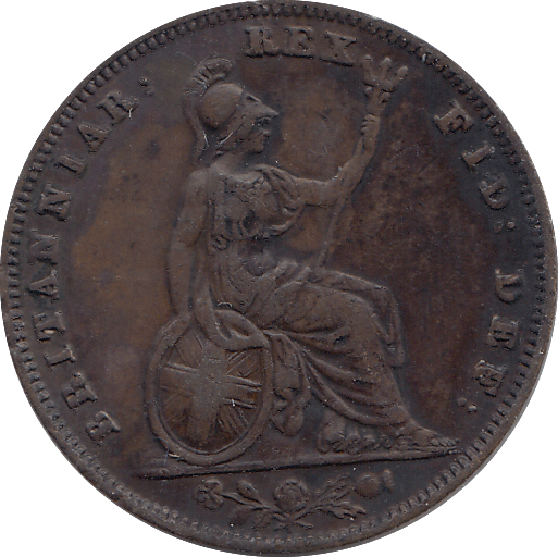 1837 FARTHING ( GVF ) - FARTHING - Cambridgeshire Coins