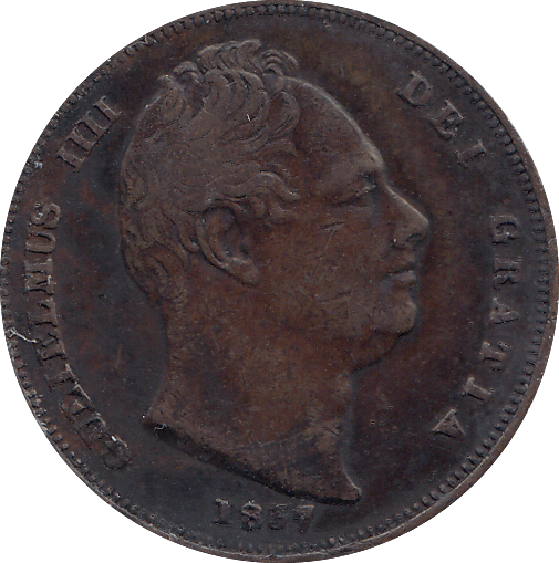 1837 FARTHING ( GVF ) - FARTHING - Cambridgeshire Coins