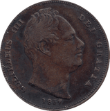 1837 FARTHING ( GVF ) - FARTHING - Cambridgeshire Coins