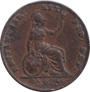 1837 FARTHING ( VF ) - FARTHING - Cambridgeshire Coins