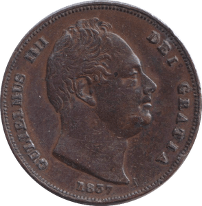 1837 FARTHING ( VF ) - FARTHING - Cambridgeshire Coins