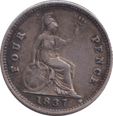 1837 FOURPENCE ( GF ) - FOURPENCE - Cambridgeshire Coins