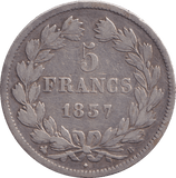 1837 FRANCE 5 FRANC - WORLD COINS - Cambridgeshire Coins