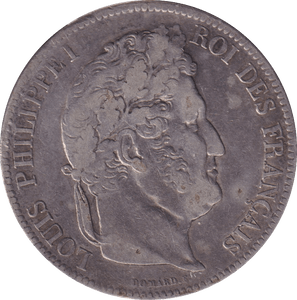 1837 FRANCE 5 FRANC - WORLD COINS - Cambridgeshire Coins