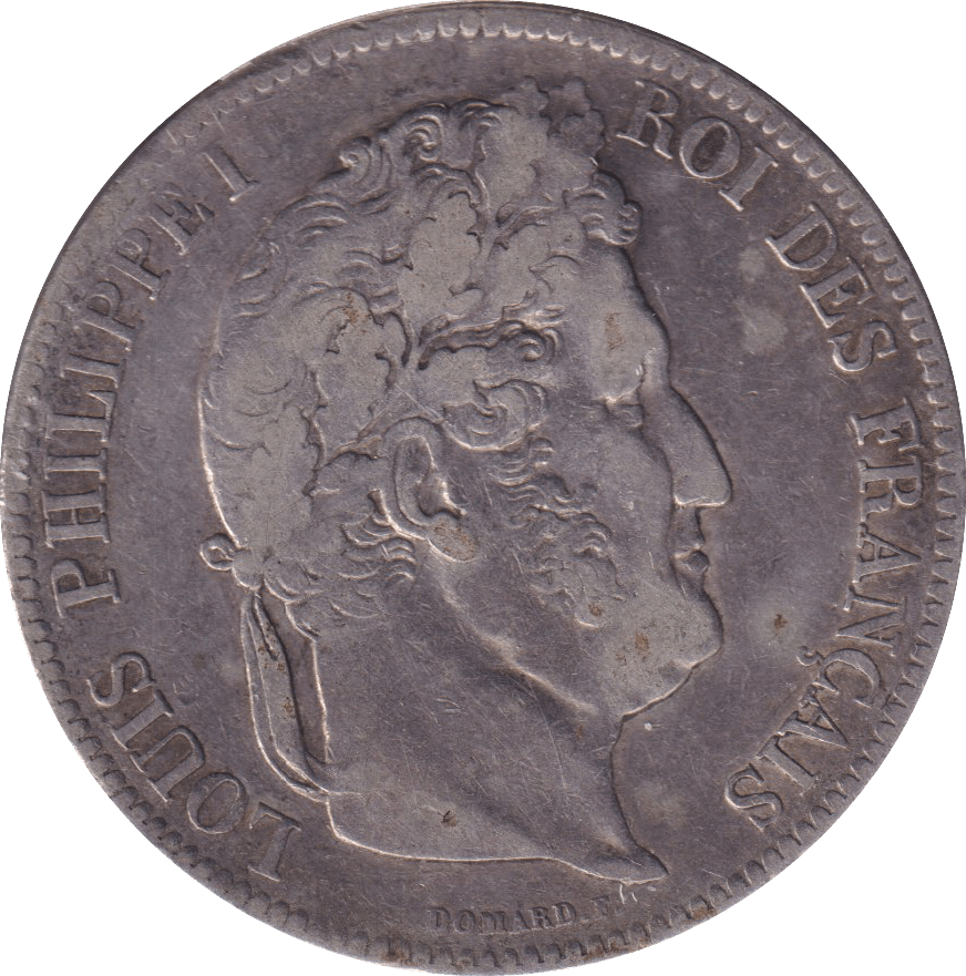 1837 FRANCE 5 FRANC - WORLD COINS - Cambridgeshire Coins