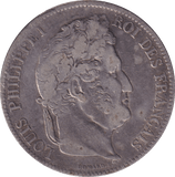 1837 FRANCE 5 FRANC - WORLD COINS - Cambridgeshire Coins