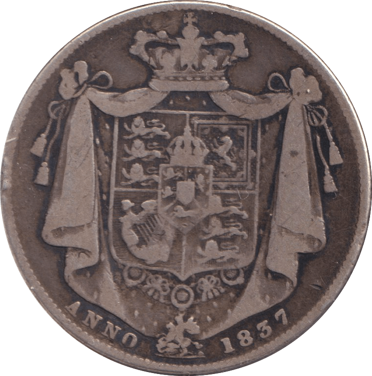 1837 HALF CROWN ( FINE ) - HALF FARTHING - Cambridgeshire Coins