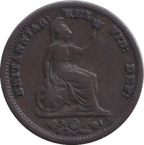1837 HALF FARTHING ( FINE ) - HALF FARTHING - Cambridgeshire Coins