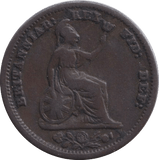 1837 HALF FARTHING ( FINE ) - HALF FARTHING - Cambridgeshire Coins