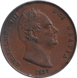 1837 HALFPENNY ( EF ) - HALFPENNY - Cambridgeshire Coins