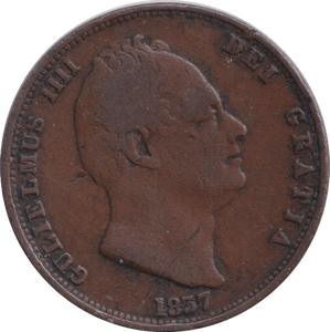 1837 HALFPENNY ( FINE ) - HALFPENNY - Cambridgeshire Coins