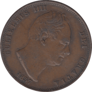 1837 HALFPENNY ( GF ) - HALFPENNY - Cambridgeshire Coins