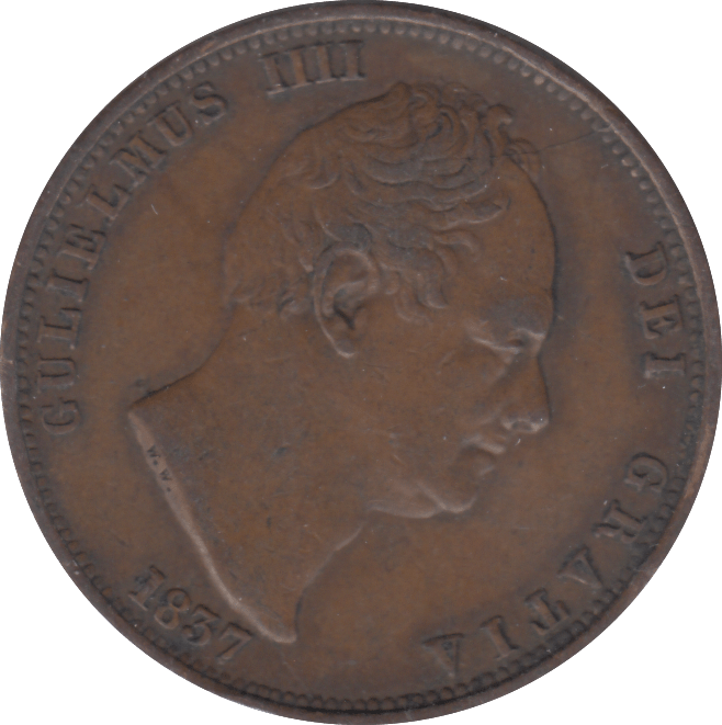 1837 HALFPENNY ( GF ) - HALFPENNY - Cambridgeshire Coins