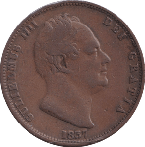 1837 HALFPENNY ( GF ) - HALFPENNY - Cambridgeshire Coins