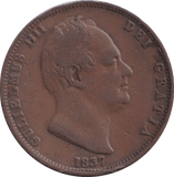 1837 HALFPENNY ( GF ) - HALFPENNY - Cambridgeshire Coins