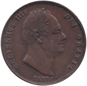 1837 HALFPENNY ( GVF ) - HALFPENNY - Cambridgeshire Coins