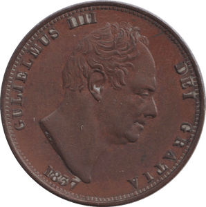 1837 HALFPENNY ( GVF ) - HALFPENNY - Cambridgeshire Coins