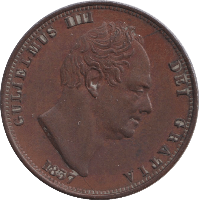 1837 HALFPENNY ( GVF ) - HALFPENNY - Cambridgeshire Coins