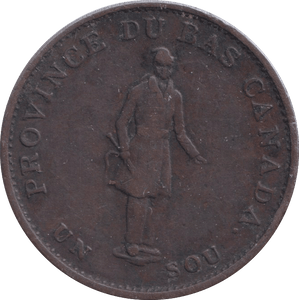 1837 HALFPENNY TOKEN CANADA - HALFPENNY TOKEN - Cambridgeshire Coins