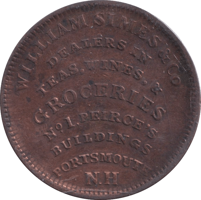 1837 ONE CENT TOKEN USA WILLIAM SIMES - WORLD COINS - Cambridgeshire Coins