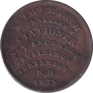 1837 ONE CENT TOKEN USA WILLIAM SIMES - WORLD COINS - Cambridgeshire Coins