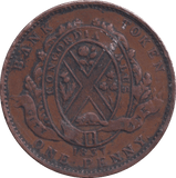 1837 PENNY TOKEN MONTREAL CANADA - PENNY TOKEN - Cambridgeshire Coins