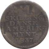 1837 SILVER ONE SKILLING DENMARK - SILVER WORLD COINS - Cambridgeshire Coins