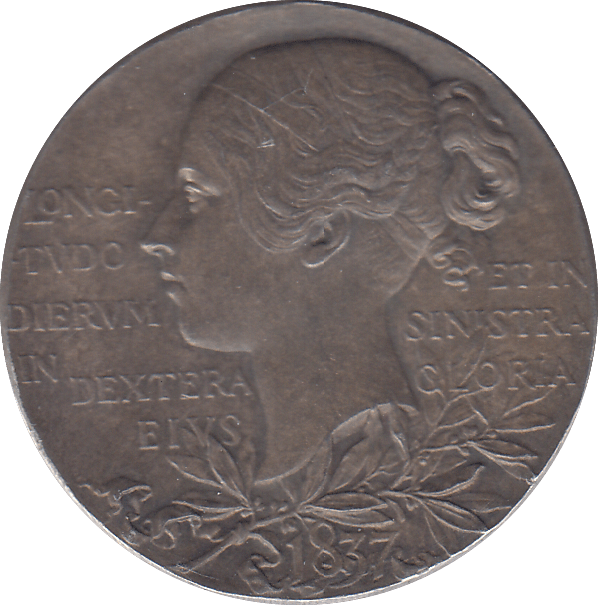 1837 SILVER VICTORIA MEDALLION - SILVER WORLD COINS - Cambridgeshire Coins