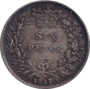 1837 SIXPENCE ( GVF ) - WORLD COINS - Cambridgeshire Coins