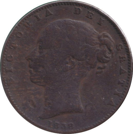 1838 FARTHING ( F ) - FARTHING - Cambridgeshire Coins