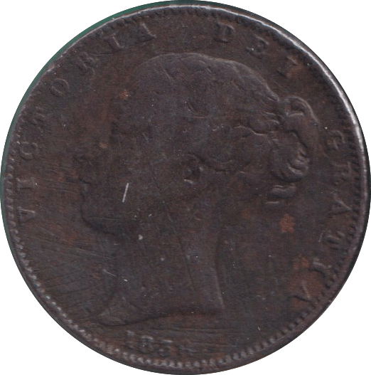 1838 FARTHING ( FINE ) - FARTHING - Cambridgeshire Coins