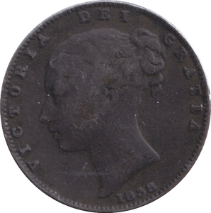 1838 FARTHING ( FINE ) - FARTHING - Cambridgeshire Coins