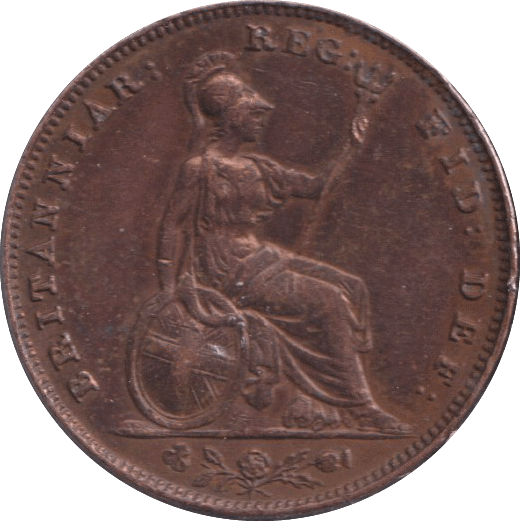 1838 FARTHING ( GVF ) - FARTHING - Cambridgeshire Coins