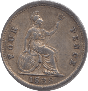 1838 FOUR PENCE ( GVF ) - FOURPENCE - Cambridgeshire Coins