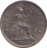 1838 FOURPENCE ( AUNC ) - FOURPENCE - Cambridgeshire Coins