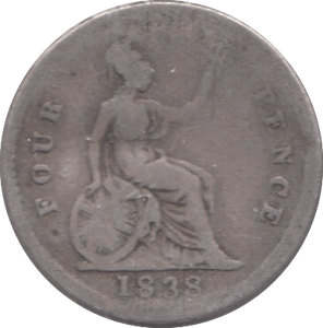 1838 FOURPENCE ( FAIR ) - Fourpence - Cambridgeshire Coins