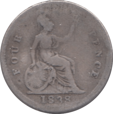 1838 FOURPENCE ( FAIR ) - Fourpence - Cambridgeshire Coins