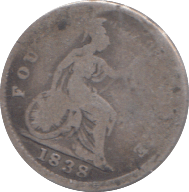 1838 FOURPENCE ( NF ) - FOURPENCE - Cambridgeshire Coins