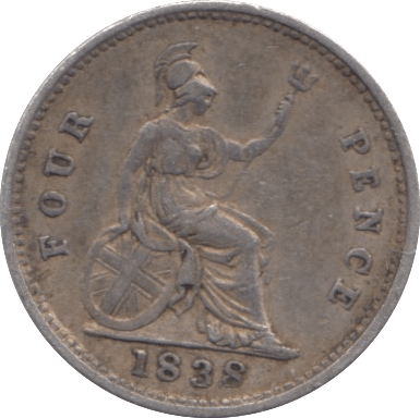 1838 FOURPENCE ( VF ) - Fourpence - Cambridgeshire Coins