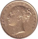 1838 GOLD SOVEREIGN ( GVF ) - SOVEREIGN - Cambridgeshire Coins