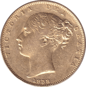 1838 GOLD SOVEREIGN ( GVF ) - SOVEREIGN - Cambridgeshire Coins