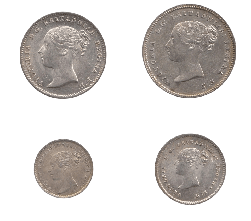 1838 MAUNDY SET VICTORIA - Maundy Set - Cambridgeshire Coins