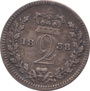 1838 MAUNDY TWOPENCE ( EF ) - MAUNDY TWOPENCE - Cambridgeshire Coins