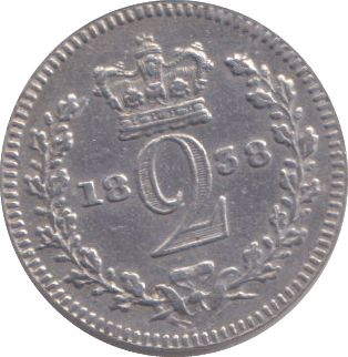 1838 MAUNDY TWOPENCE ( EF ) - MAUNDY TWOPENCE - Cambridgeshire Coins