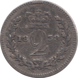 1838 MAUNDY TWOPENCE ( FINE ) - MAUNDY TWOPENCE - Cambridgeshire Coins