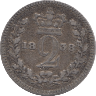 1838 MAUNDY TWOPENCE ( FINE ) - MAUNDY TWOPENCE - Cambridgeshire Coins