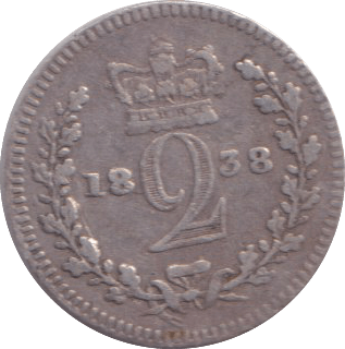 1838 MAUNDY TWOPENCE ( FINE ) - MAUNDY TWOPENCE - Cambridgeshire Coins