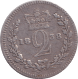 1838 MAUNDY TWOPENCE ( FINE ) - MAUNDY TWOPENCE - Cambridgeshire Coins