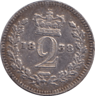 1838 MAUNDY TWOPENCE ( FINE ) - MAUNDY TWOPENCE - Cambridgeshire Coins